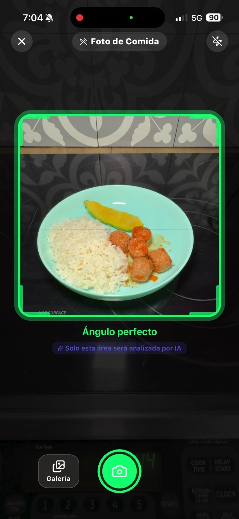 Cámara de Weight Pocket con el plato listo para fotografiar